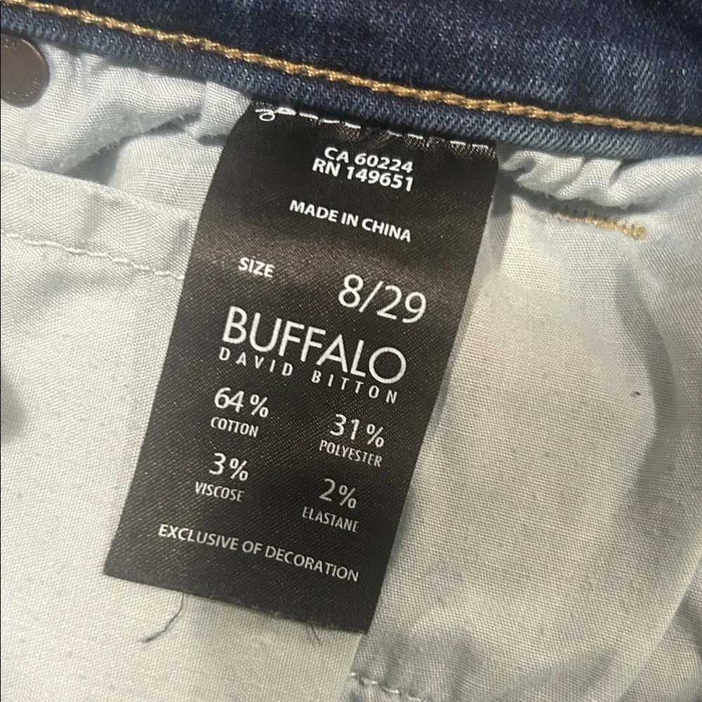 Buffalo David Bitton Women's Deep Blue Distressed Skinny Jeans - Picture 3 of 6